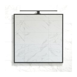 Espelho de casa de banho BORGSTED 80x80 cm preto