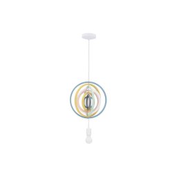 Candeeiro infantil suspenso por cabo HOOPS 1xE27/20W/230V Ø 27 cm multicolorido