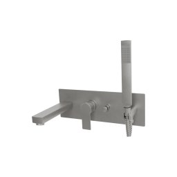 Paffoni - Conjunto para banheira com bateria para instalação encastrada TANGO, em aço inoxidável