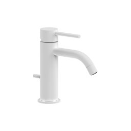 Paffoni - Torneira para lavatório + válvula de escoamento LIGHT branca
