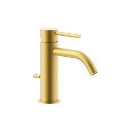 Paffoni - Misturadora para lavatório + válvula de escoamento LIGHT dourada