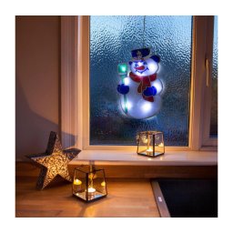 Decoração de Natal LED 8xLED/3xAAA — Boneco de Neve, Branco Frio