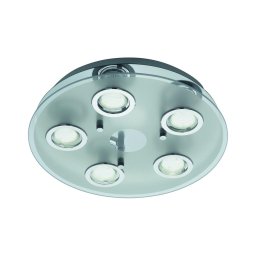 Eglo 54563 - Candeeiro de teto LED 5x GU10/3W/230V, acabamento cromado brilhante
