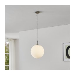 Eglo 63269 - Candeeiro suspenso em cabo PIEDALE 1xE27/60W/230V Ø 35 cm cromo fosco