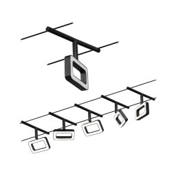 Paulmann 94485 - Conjunto 5xLED/4,8W, sistema completo de cabos FRAME 230V, preto