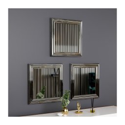 CONJUNTO 3x Espelhos de parede OTTO 40x40 cm prateado