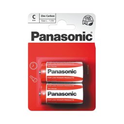 Panasonic - 2 unid. Pilha de carbono de zinco C 1,5V