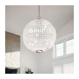 Ideal Lux - Candeeiro suspenso LED de cristal LUXOR 6xG9/3W/230V diâmetro 40 cm transparente