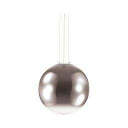 Ideal Lux - Candeeiro suspenso MAPA 1xE27/42W/230V diâmetro 50 cm cinzento/fumado