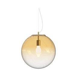 Ideal Lux - Candeeiro suspenso MAPA 1xE27/42W/230V diâmetro 40 cm dourado/fumado