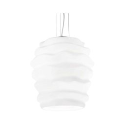 Ideal Lux - Candeeiro suspenso KARMA 1xE27/60W/230V diâmetro 38 cm branco