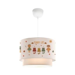 Lustre infantil CANDY 1xE27/40W/230V branco/multicolorido