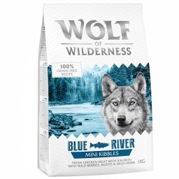 5x1kg Mini Blue River salmão Wolf of Wilderness ração cão