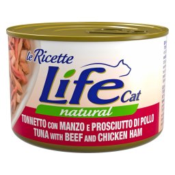 4x150g atum, carne de vaca, fiambre Life Cat "Le Ricette" Alimento húmido para gatos