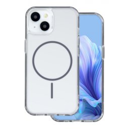 Capa Iphone 17 Pro Max ANTI-SHOCK THIN MAG Cinza Silicone Transparente