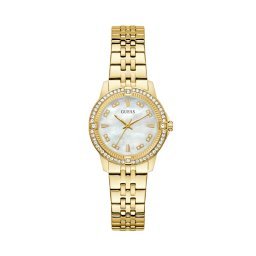 Guess Relógios femininos Relógio analógico de aço inoxidável com cristal de 32 mm GW1027L2