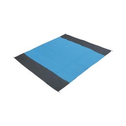 Esteira de praia 200x200 cm azul/cinzenta
