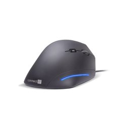 CONNECT IT CMO-2500-BK - Rato ergonómico com fio Verti Wire 1000/1600 DPI preto