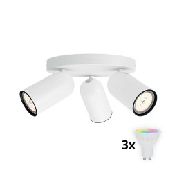 Philips - Foco LED RGBW dimerizável PONGEE 3xGU10/4,8W/230V branco + controlo remoto