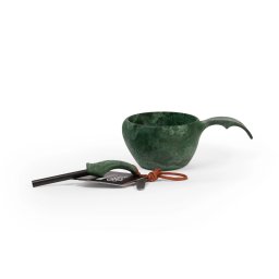 KUPILKA GIFT BOX cup+teaspoon+firesteel green