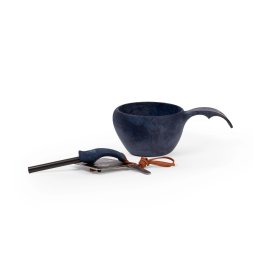 KUPILKA GIFT BOX cup+teaspoon+firesteel blue