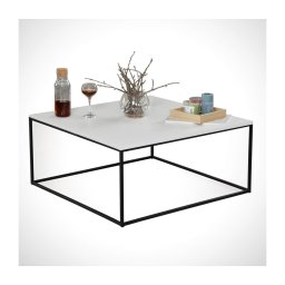 Mesa de centro ROYAL 43x75 cm preto/branco