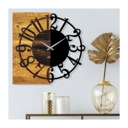 Relógio de parede 58x58 cm 1xAA madeira/metal