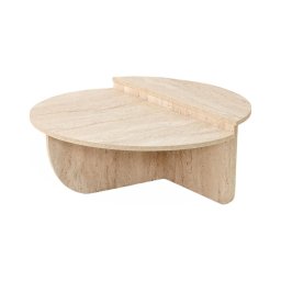 Mesa de centro REST com acabamento em efeito de mármore — bege