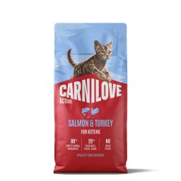 6kg Active Kitten com salmão e peru Carnilove ração para gatos