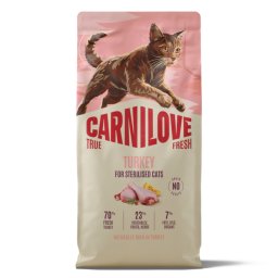 2x6kg True Fresh Adult Sterilised Peru Carnilove ração para gatos