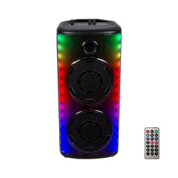 Caixa de som LED RGB recarregável 600W/2400 mAh com microfone