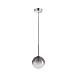 Ideal Lux - Candeeiro suspenso LED EQUINOXE 1xG4/2W/230V diâmetro 15 cm cromado/fumado