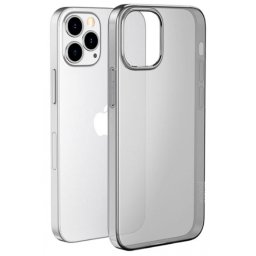 Capa Iphone 12 Pro Max HOCO CREATIVE CASE Light Series Silicone Preto Transparente