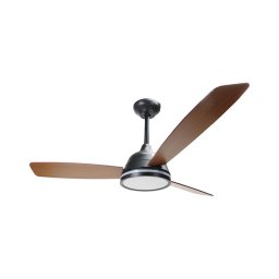 ZEVENTI - Ventilador de teto LED regulável LED/20W/230V 2700-6500K 132cm castanho+comando à distância