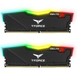 Team Group Kit 16GB (2 x 8GB) DDR4 3200MHz Delta RGB Preto CL16