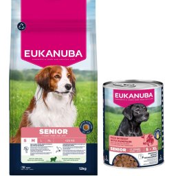 12kg Senior Small & Medium Breed cordeiro e arroz Eukanuba Premium Nutrition