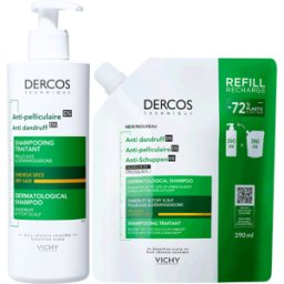Vichy Dercos Champô Anticaspa DS Cabelo Seco 390ml + Recarga