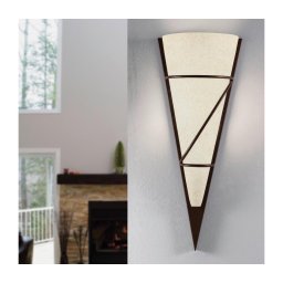 EGLO 87793 - Luz de parede PASCAL 1 1xE14/60W castanho antigo/branco