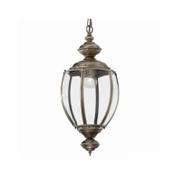 Ideal Lux - Lustre em corrente NORMA 1xE27/60W/230V Ø 25 cm bronze