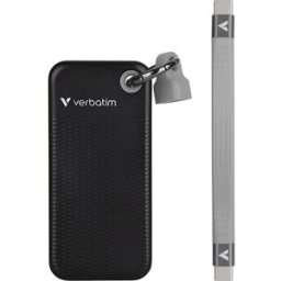 Verbatim Disco Externo Mini SSD Pocket 1TB - Cabo USB-C Cinzento
