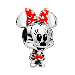 Pandora Charms Amuleto Disney Minnie Mouse com vestido de bolinhas e laço 798880C02