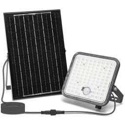 Aigostar - Refletor solar LED regulável com sensor LED/120W/3,4V IP66 + controlo remoto
