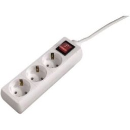 Hama Extensão 69223781 3 Tomadas 1,4m com Interruptor - Branco