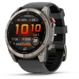Garmin Fenix 8 Pro LTE GPS 51mm AMOLED Titânio Cinza/Preto Resistente Água 10ATM SpO2 SOS