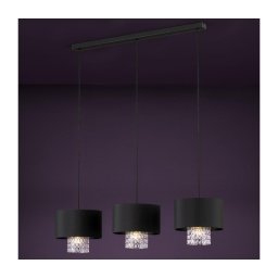 Eglo 39978 - Candeeiro suspenso SAPUARA 3xE27/40W/230V preto