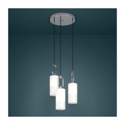 Eglo 390128 - Candeeiro suspenso MAJANA 3xE27/40W/230V cromado brilhante