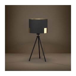 Eglo 39965 - Candeeiro de mesa TORTOLA 1xE27/40W/230V preto/dourado