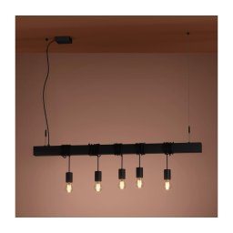 Eglo 39937 - Candeeiro suspenso TOWNSHEND-B 5xE27/40W/230V preto