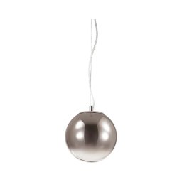 Ideal Lux - Candeeiro suspenso MAPA 1xE27/42W/230V diâmetro 20 cm cinzento/fumado