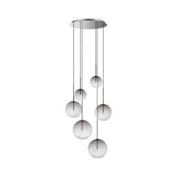 Ideal Lux - Candeeiro suspenso LED EQUINOXE 6xG4/2W/230V diâmetro 65 cm cromado/fumado